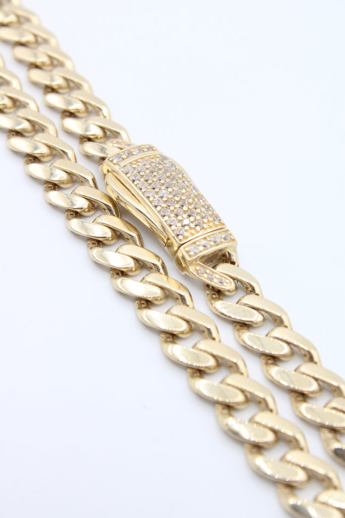 *NEW* 14K Hollow Cuban 🇮🇹 ITTALLO Ankle Bracelet (7MM) JTJ™ - Javierthejeweler