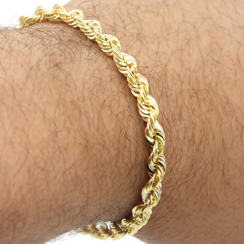 14K Hollow Rope Bracelet (5MM) JTJ™ - Javierthejeweler