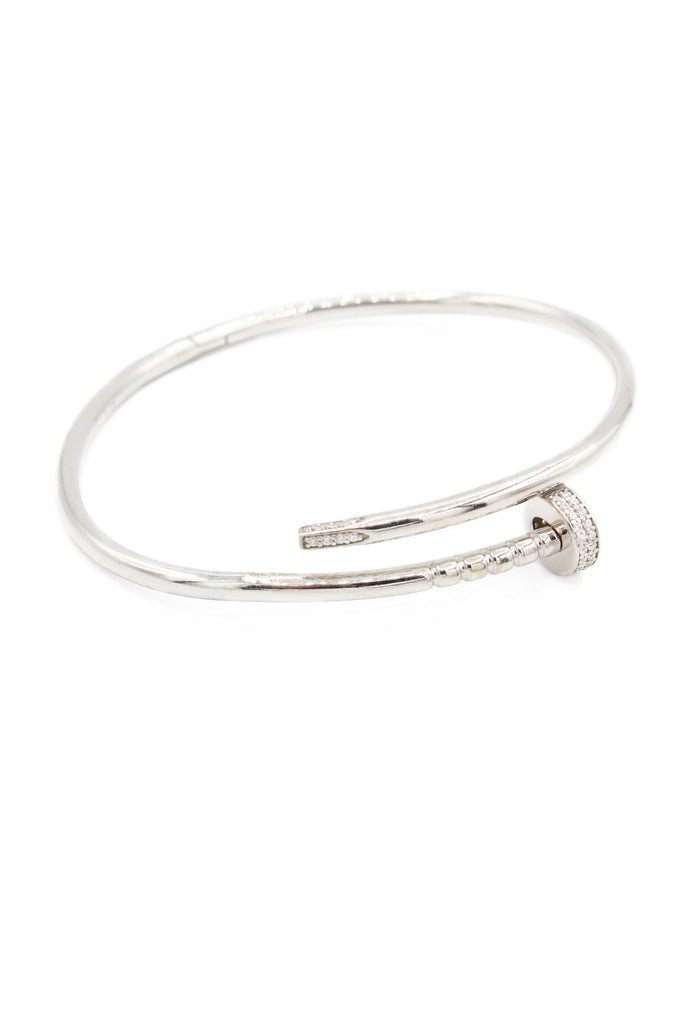 *NEW* 14K White Nail Bracelet (alternative) (17cm) JTJ™ - - Javierthejeweler