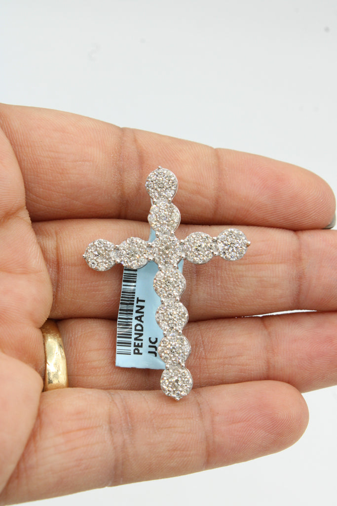 *NEW* 14K White Gold Diamond Cross Pendant JTJ™ - Javierthejeweler