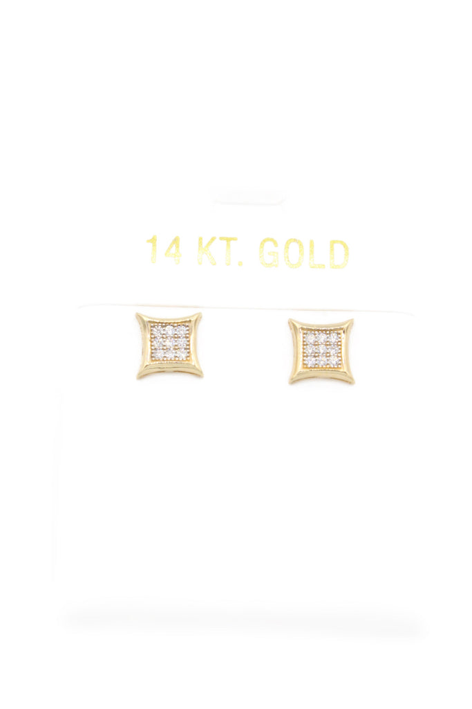 *NEW* 14k S Square CZ Earrings JTJ™ - Javierthejeweler