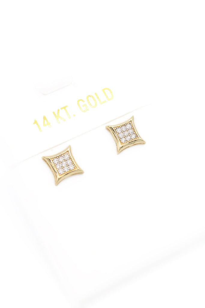 *NEW* 14k S Square CZ Earrings JTJ™ - Javierthejeweler