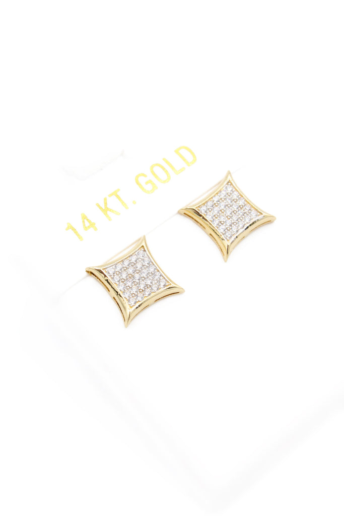 *NEW* 14k L Square CZ Earrings JTJ™ - Javierthejeweler