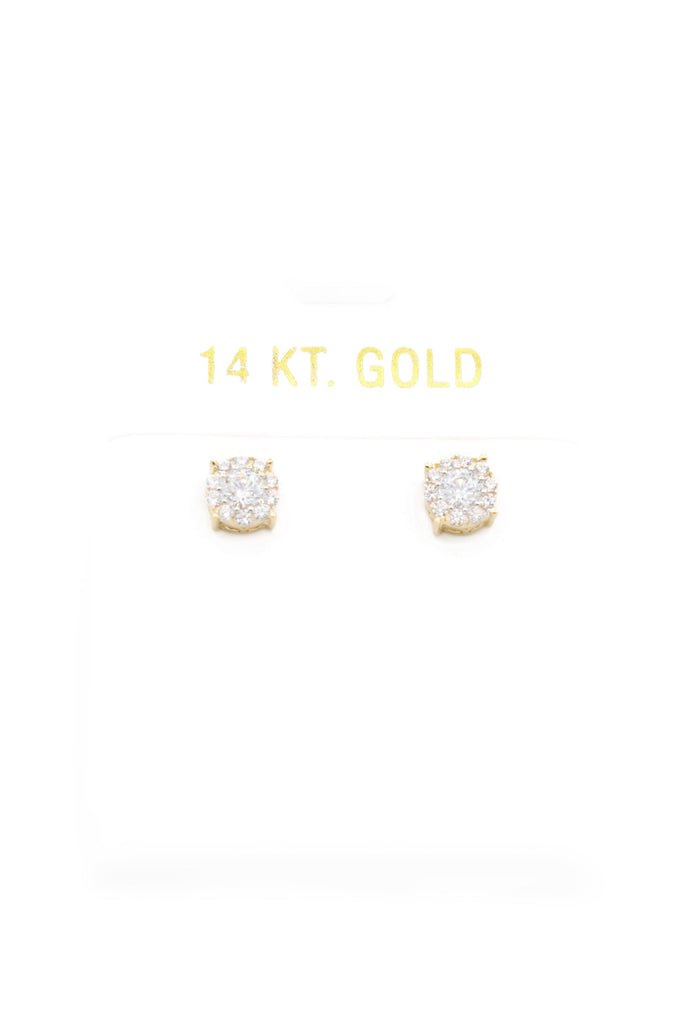 *NEW* 14k Round Fancy CZ Earrings JTJ™ - Javierthejeweler