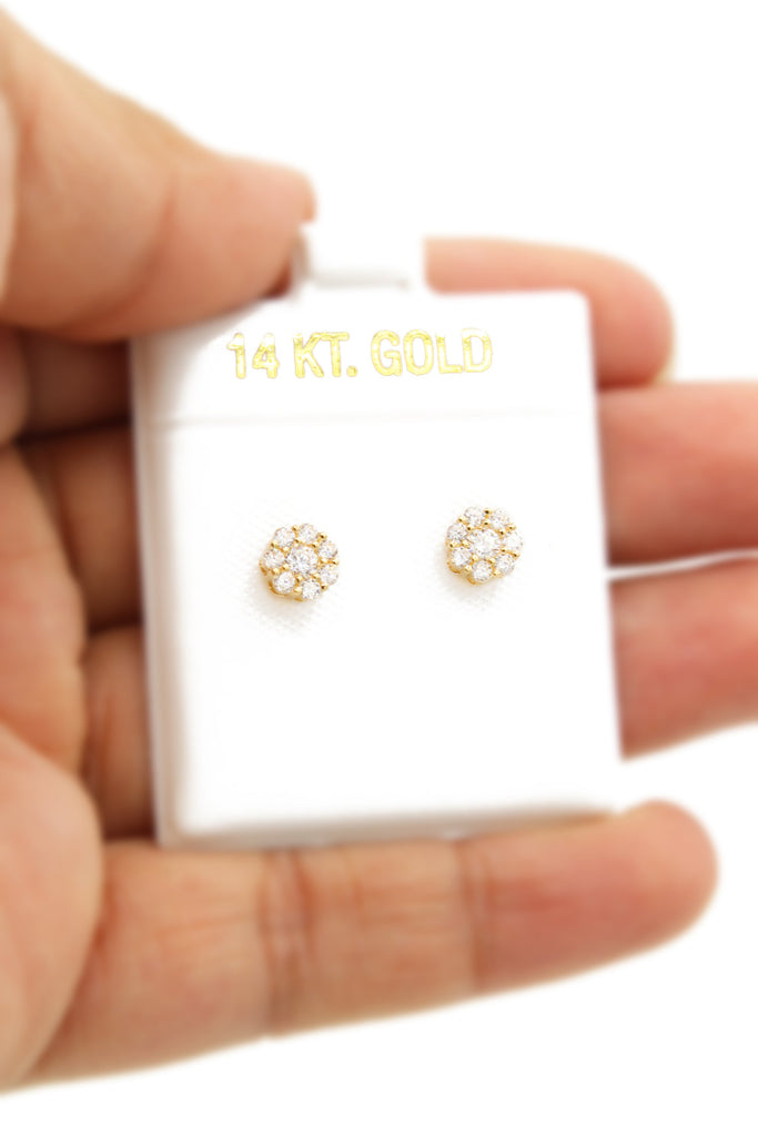 *NEW* 14k Flower Style CZ Earrings JTJ™ - Javierthejeweler