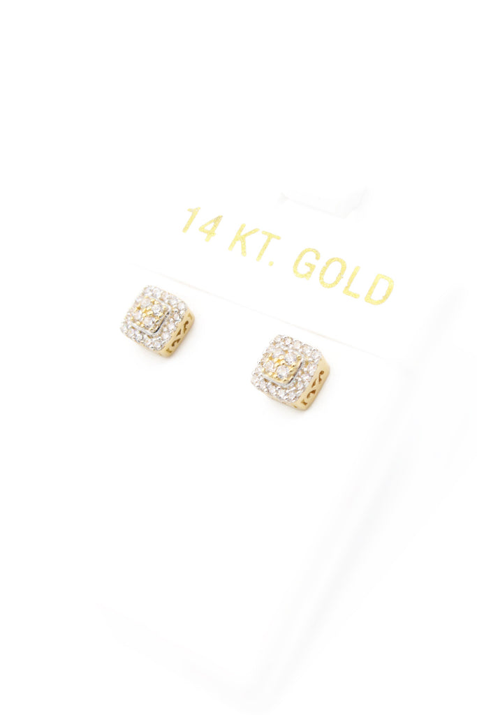*NEW* 14k Square CZ Earrings JTJ™ - Javierthejeweler