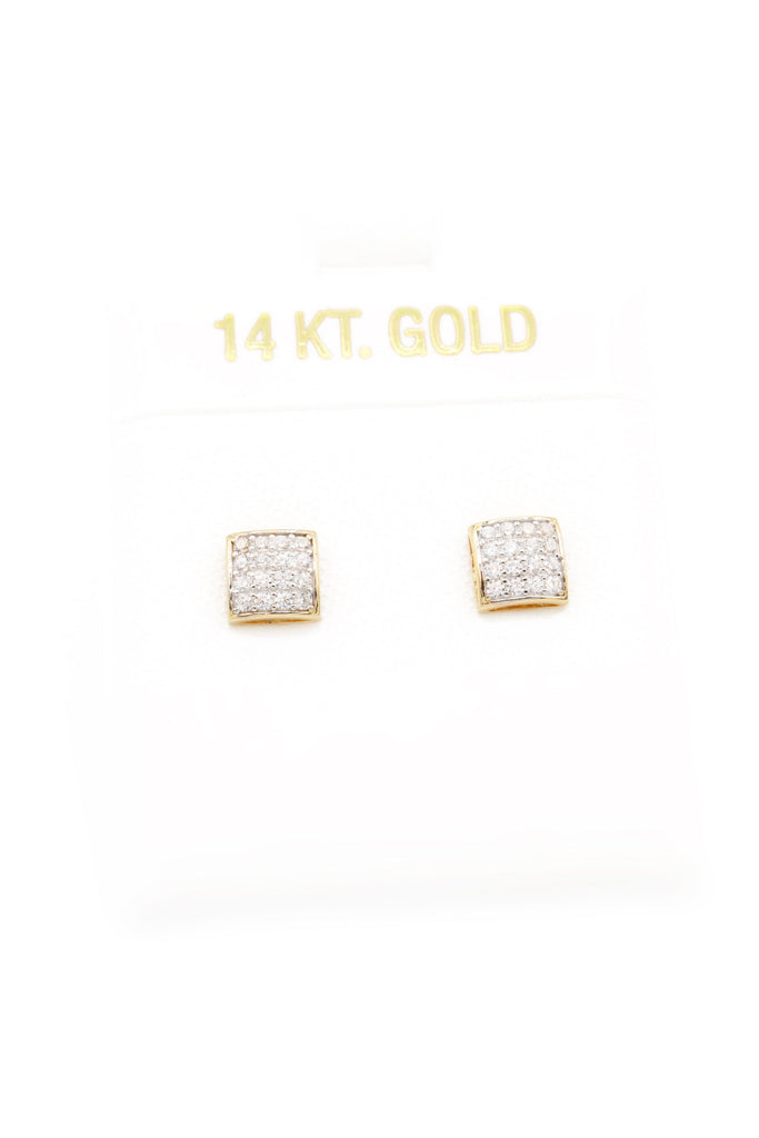 *NEW* 14k XS Square CZ Earrings JTJ™ - Javierthejeweler