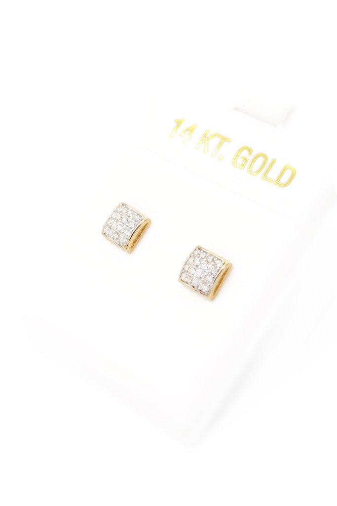 *NEW* 14k XS Square CZ Earrings JTJ™ - Javierthejeweler