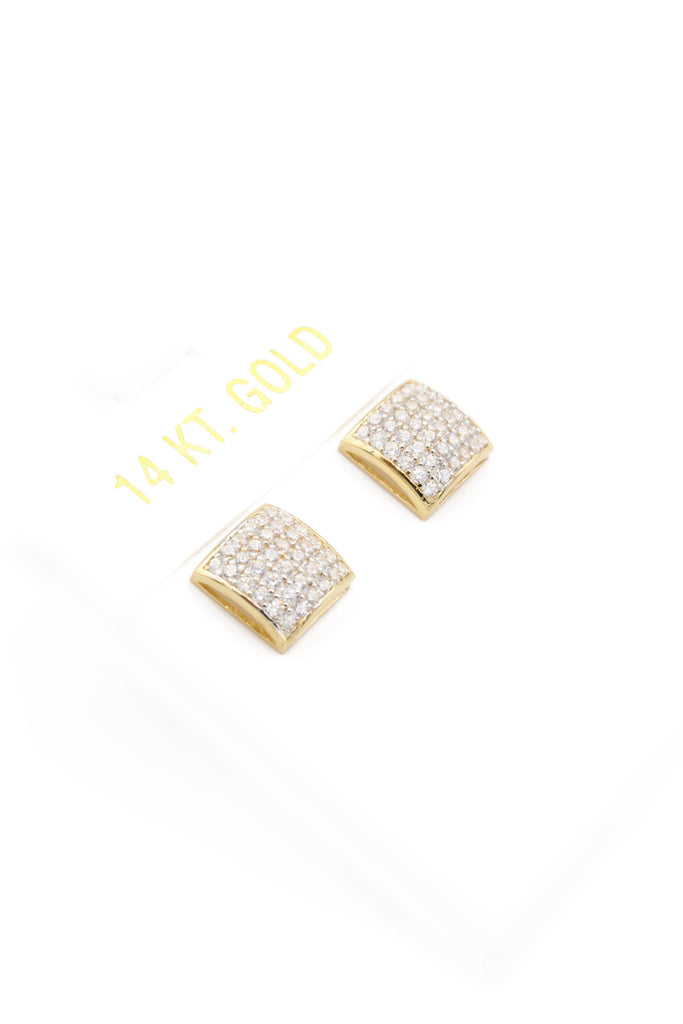 *NEW* 14k M Square CZ Earrings JTJ™ - Javierthejeweler