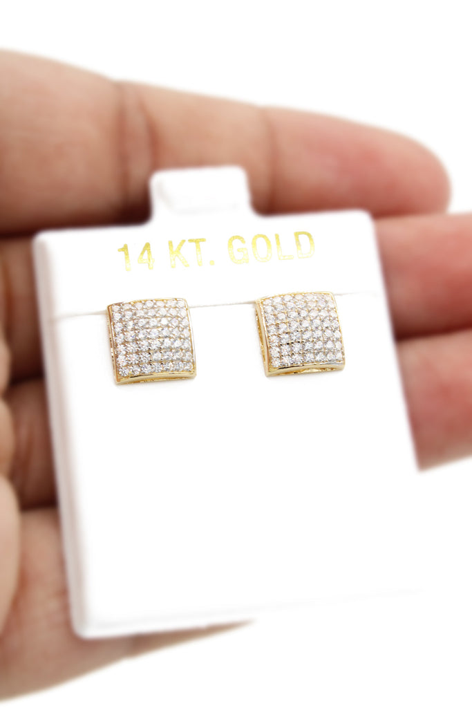 *NEW* 14k L Square CZ Earrings JTJ™ - Javierthejeweler