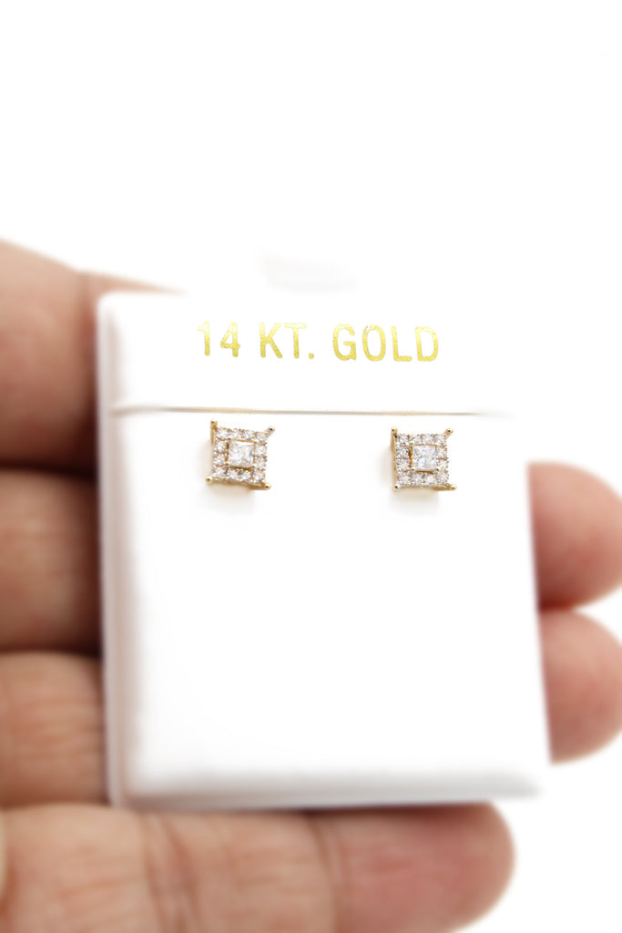 *NEW* 14k Square CZ Earrings JTJ™ - Javierthejeweler