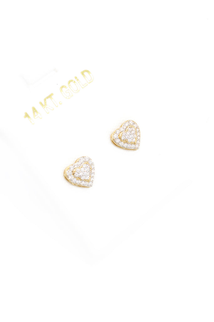 *NEW* 14K Heart CZ Earrings - JTJ™ - Javierthejeweler