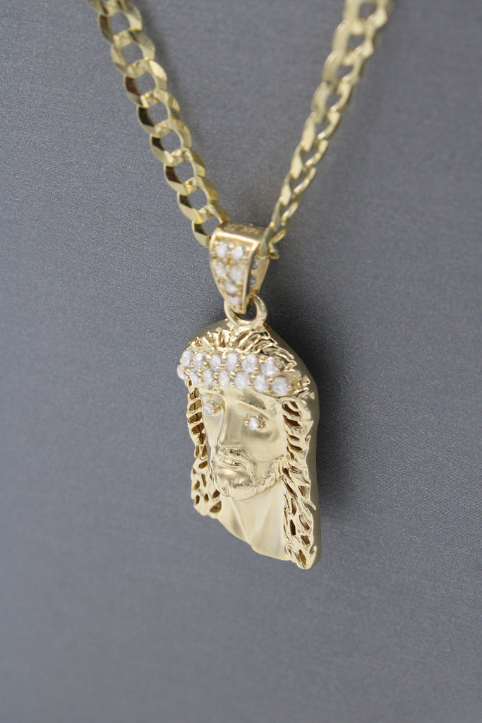 *NEW* 14K Pendant (Jesus or Crown) W/ Solid Cuban Chain 24” Inches JTJ™ - Javierthejeweler