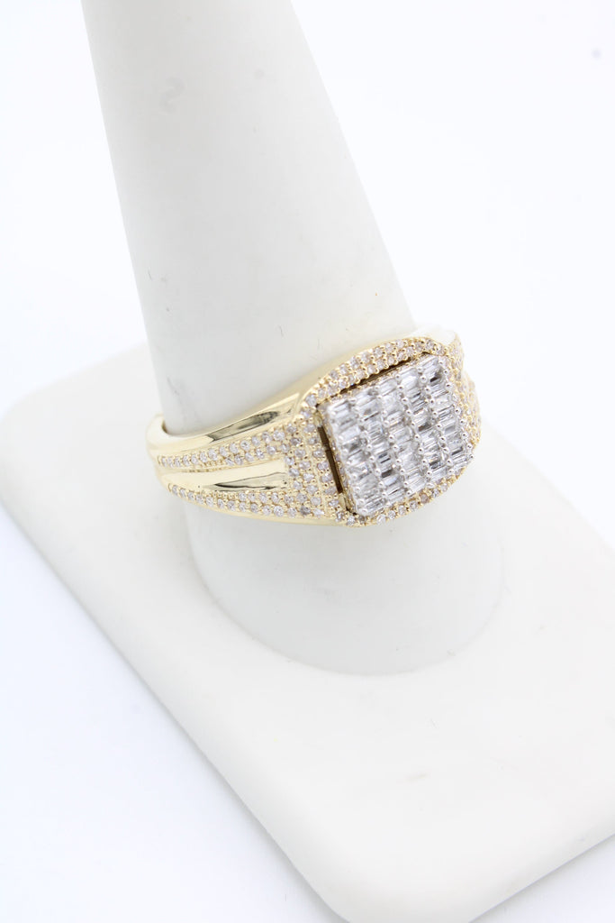 *NEW* 14k Men's Square Baguette Diamond Ring 💎 JTJ™ - Javierthejeweler