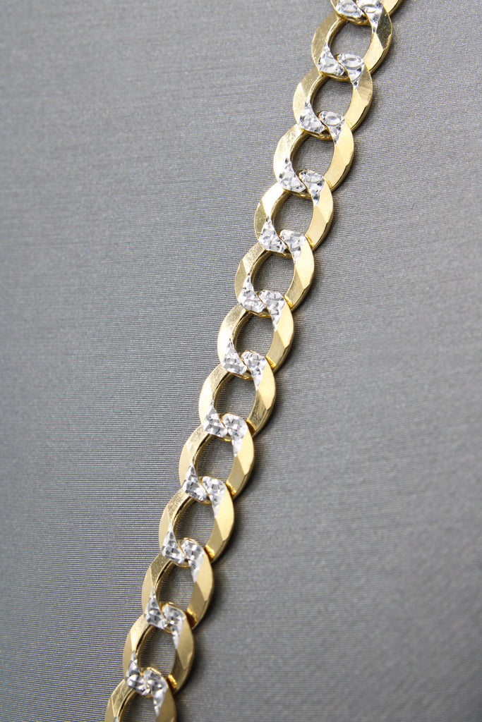 *NEW* 14K Solid Cuban Curb Two Tone Chain (7 mm - 26” Inches) JTJ™ - - Javierthejeweler