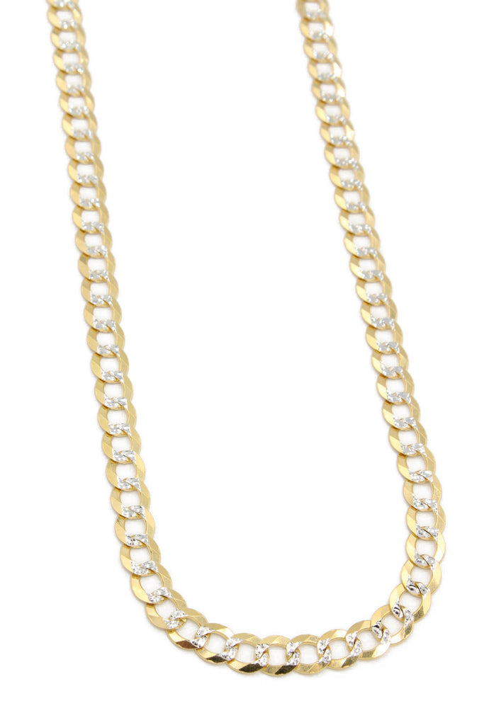 *NEW* 14K Solid Cuban Curb Two Tone Chain (7 mm - 26” Inches) JTJ™ - - Javierthejeweler