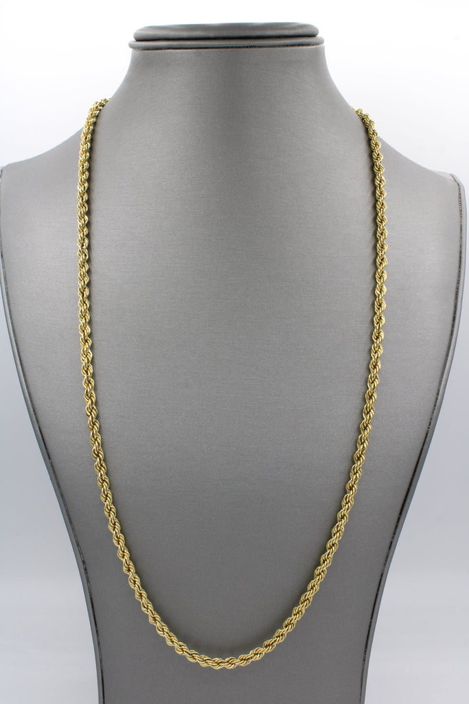*NEW* 14k Hollow Rope Chain (4.3MM / 26” Inches) JTJ™ - Javierthejeweler
