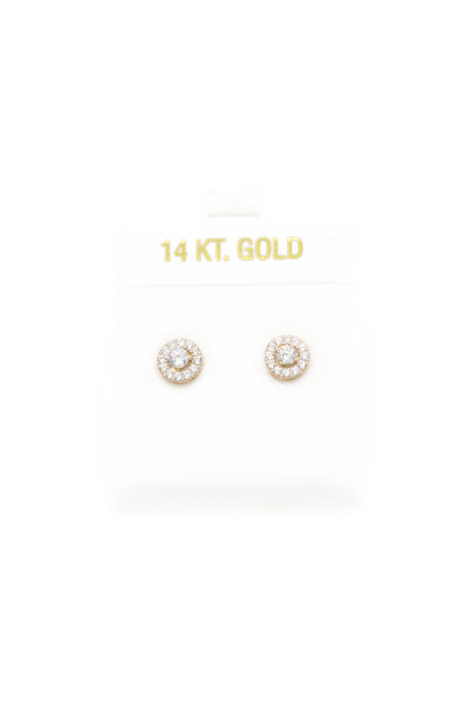 *NEW* 14k Round Fancy CZ Large Earrings JTJ™ - Javierthejeweler