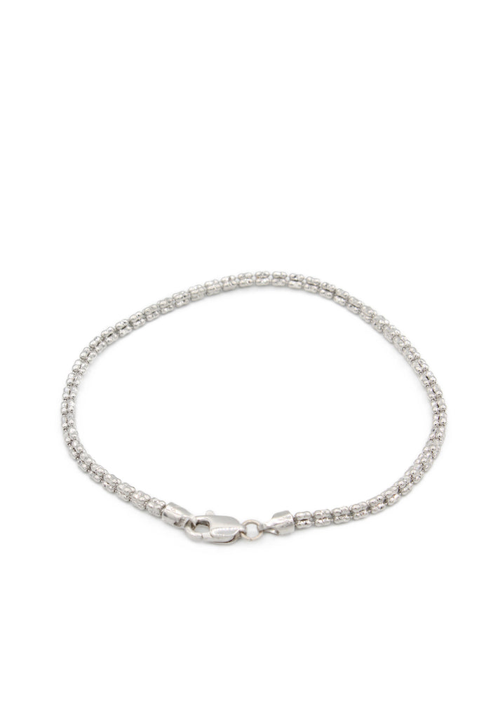 *NEW* 14K White Gold Moon Iced Bracelet For women (2.5 MM) JTJ™ - Javierthejeweler