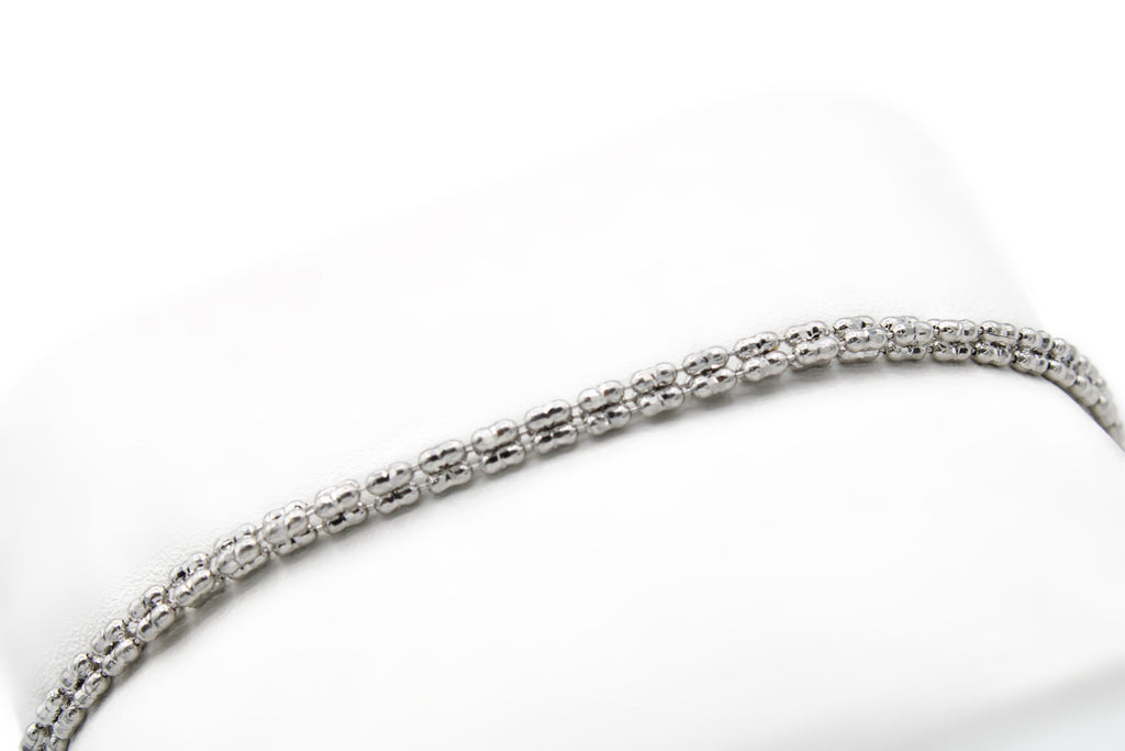 *NEW* 14K White Gold Moon Iced Bracelet For women (2.5 MM) JTJ™ - Javierthejeweler