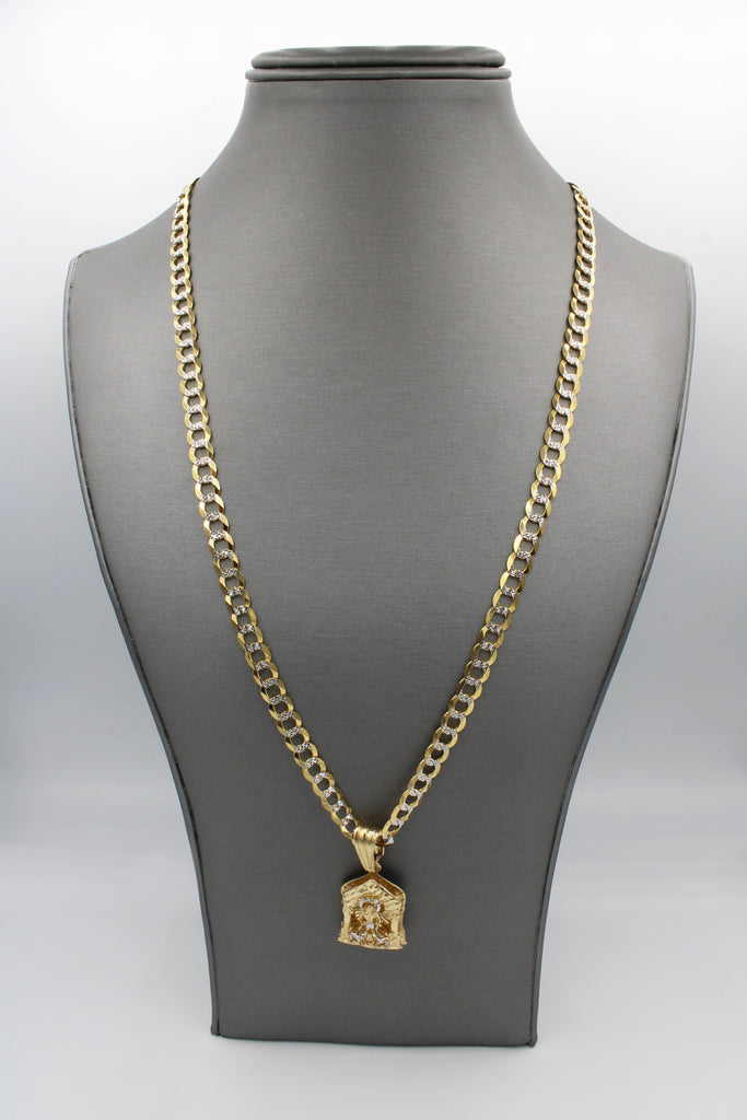 *NEW* 14k San Lazaro Pendant W/ Solid Cuban Chain Included (7mm - 24 In) - JTJ™ - Javierthejeweler