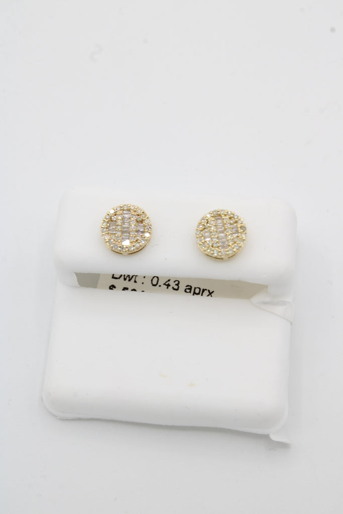 *NEW* 14K 💎💎 (VS) Round Baguette Diamonds Earrings JTJ™ - Javierthejeweler