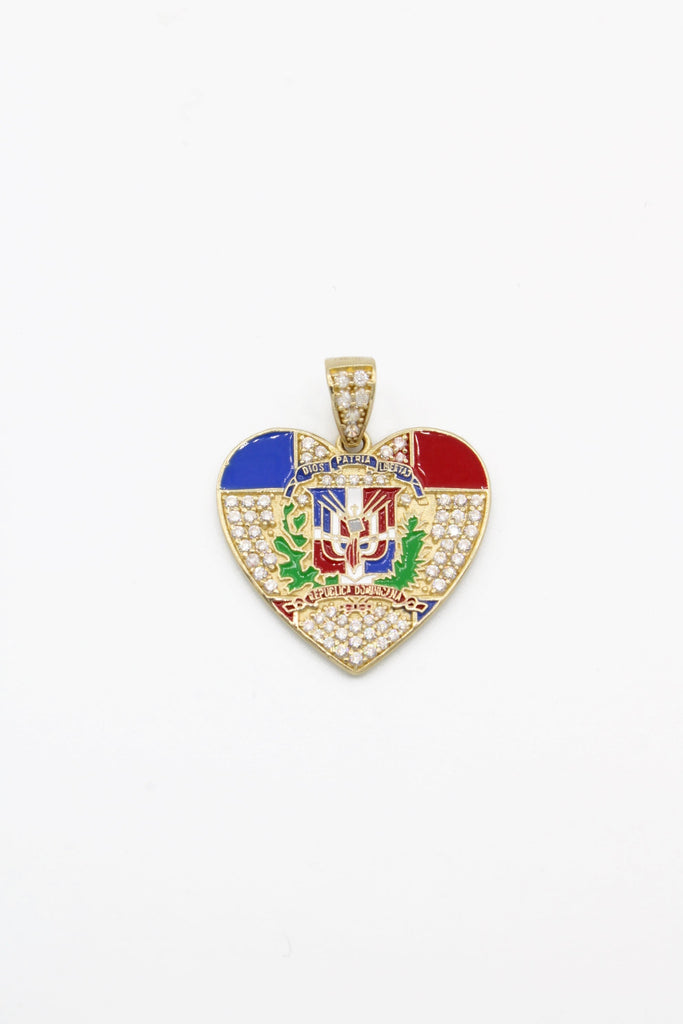 *NEW* 14k Dominican Map Heart Pendant 🇩🇴 (M) JTJ™ - Javierthejeweler
