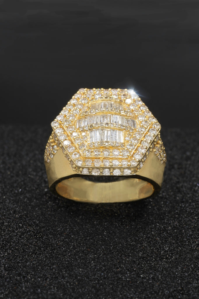 *NEW* 14k Men's Square Baguette Diamond Ring 💎 JTJ™ - Javierthejeweler
