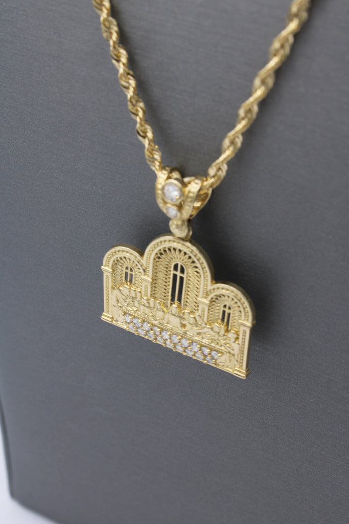 *NEW* 14k Last Supper Pendant W/ Hollow Rope Chain (22” Inches) JTJ™ - Javierthejeweler