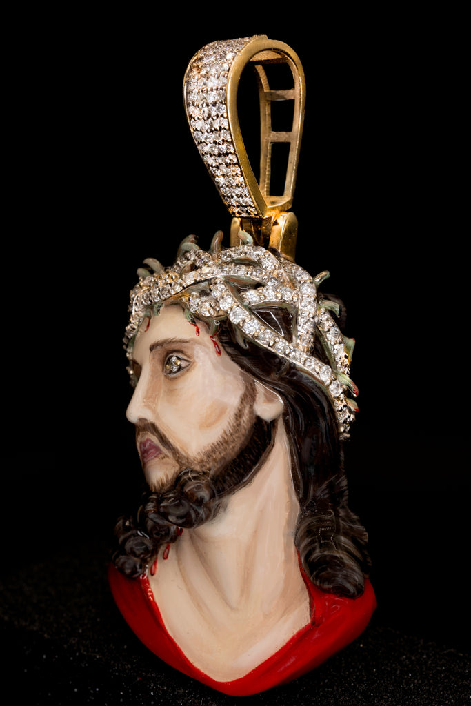 *NEW* 14k Jesus Face VS Diamond Big  Pendant 💎 JTJ™ - Javierthejeweler
