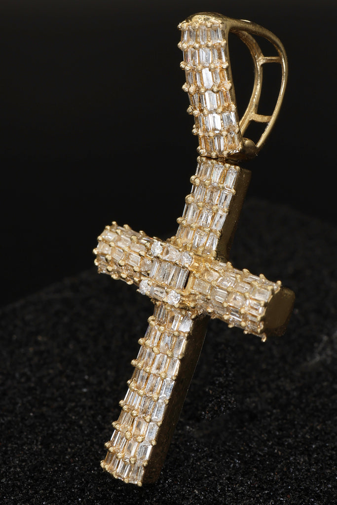 *NEW* 14k Cross VVS 💎Diamond Baguette JTJ™ - - Javierthejeweler