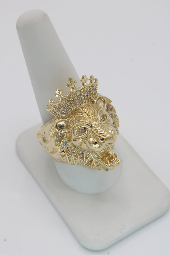 *NEW* 14k Big Lion Head Ring (CZ) -  JTJ™ - Javierthejeweler