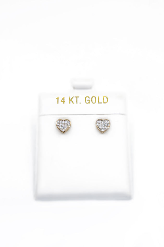 *NEW* 14K CZ Heart Earrings - JTJ™ - Javierthejeweler