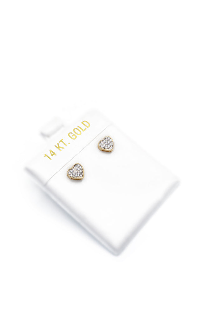 *NEW* 14K CZ Heart Earrings - JTJ™ - Javierthejeweler