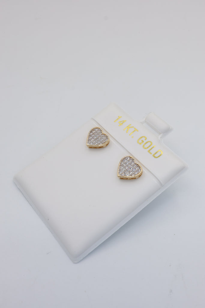 *NEW* 14K CZ Heart Earrings (7.5mm) - JTJ™ - Javierthejeweler