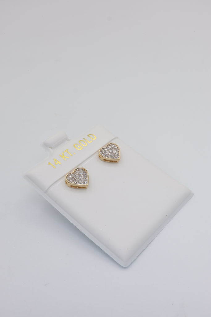 *NEW* 14K CZ Heart Earrings (7.5mm) - JTJ™ - Javierthejeweler
