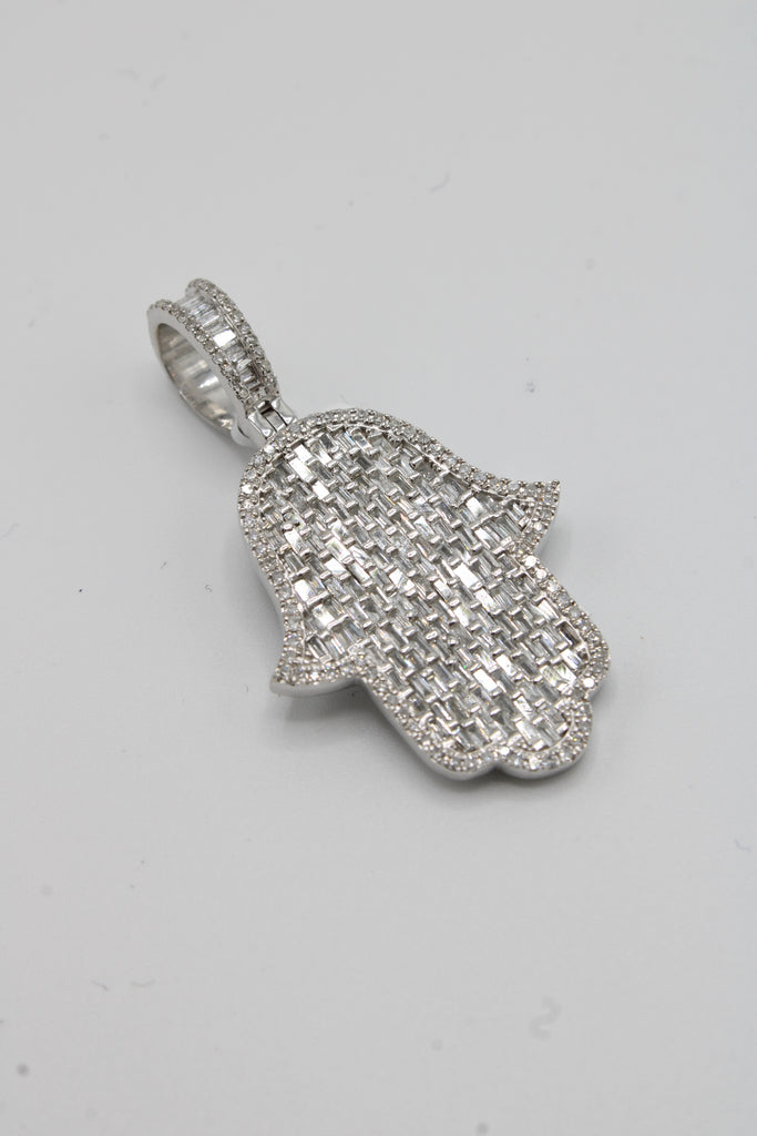 *NEW* 14K Hamsa Baguette Diamond 💎 Pendant JTJ™ - Javierthejeweler