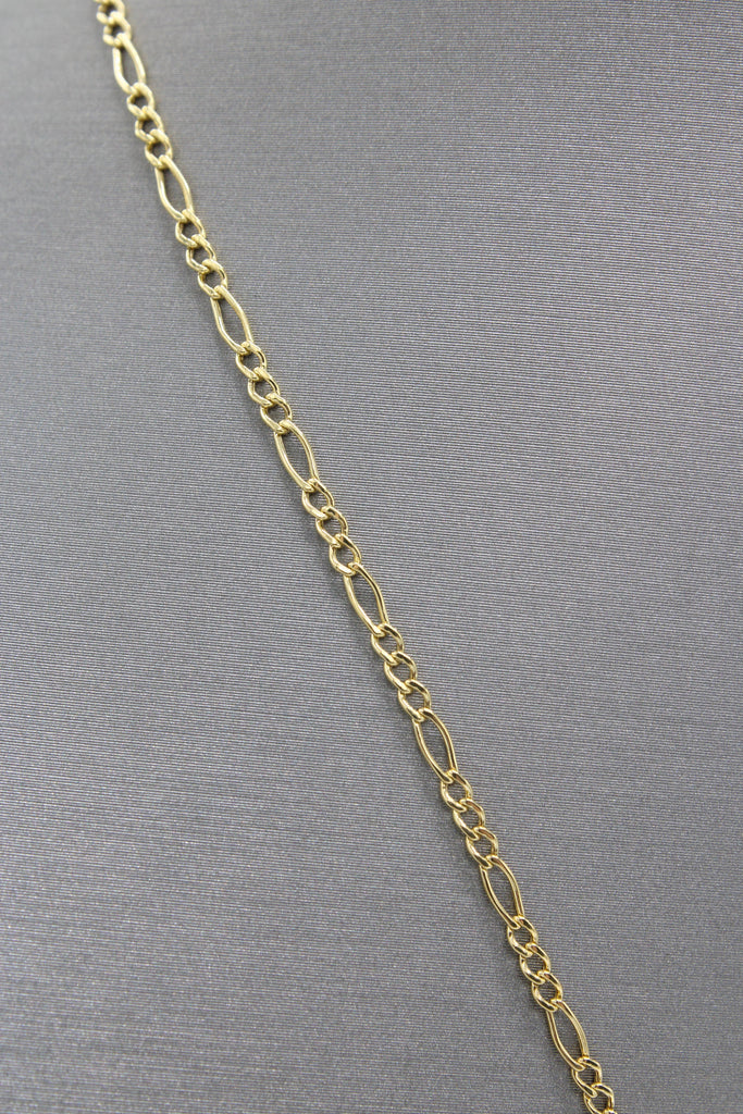 *NEW* 14k Cross Pendant W/ Hollow Figaro Chain (20” Inches) JTJ™ - Javierthejeweler