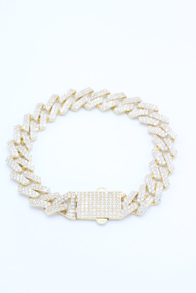 *NEW* 14k Hollow Bracelet  Full CZ (12.5MM) JTJ™ - Javierthejeweler