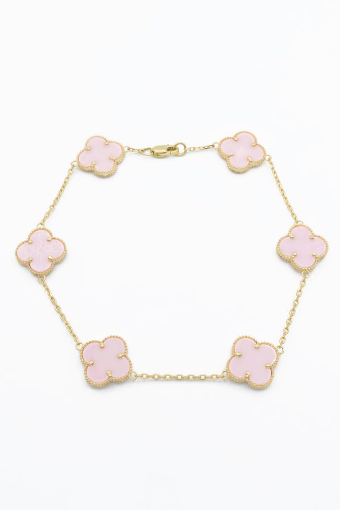 *NEW* 14K Pink Clover Fancy Bracelet JTJ™ - Javierthejeweler