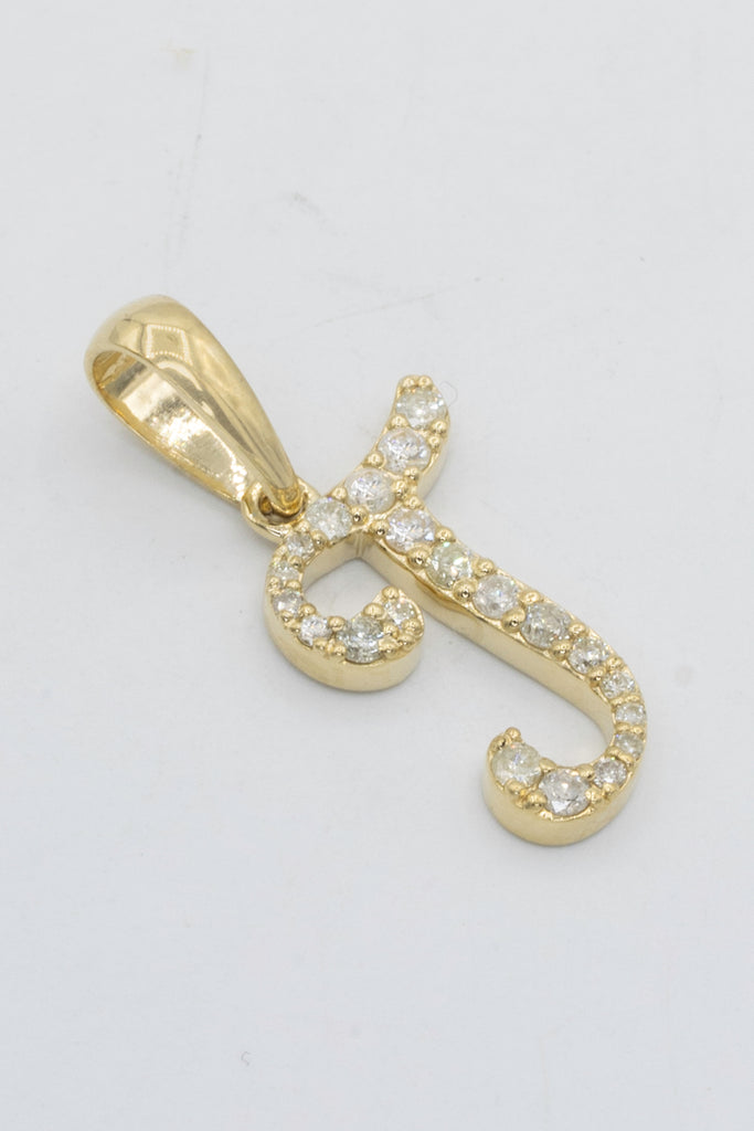 *NEW* 14K Initial T Pendant 💎VVS Diamonds💎 (Small) JTJ™ - Javierthejeweler