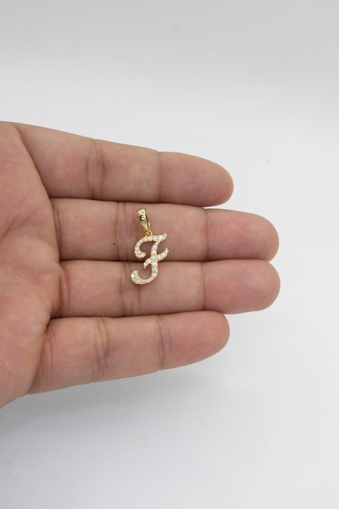 *NEW* 14K Initial F Pendant 💎VVS Diamonds💎 (Small) JTJ™ - Javierthejeweler
