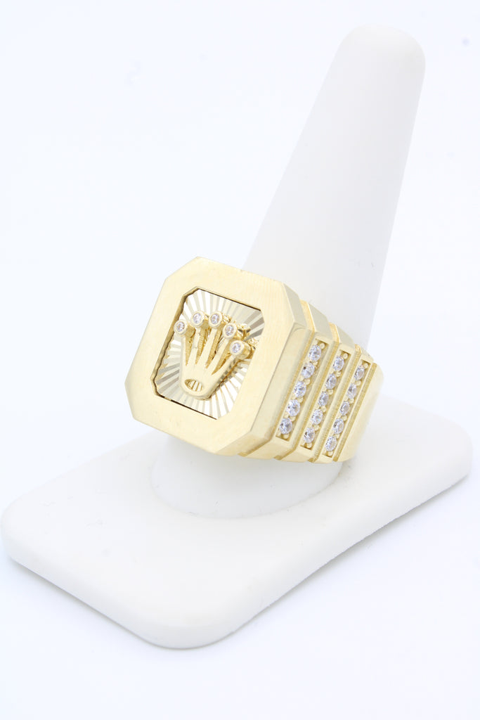 *NEW* 14k Rolex CZ Men's Ring JTJ™ - Javierthejeweler