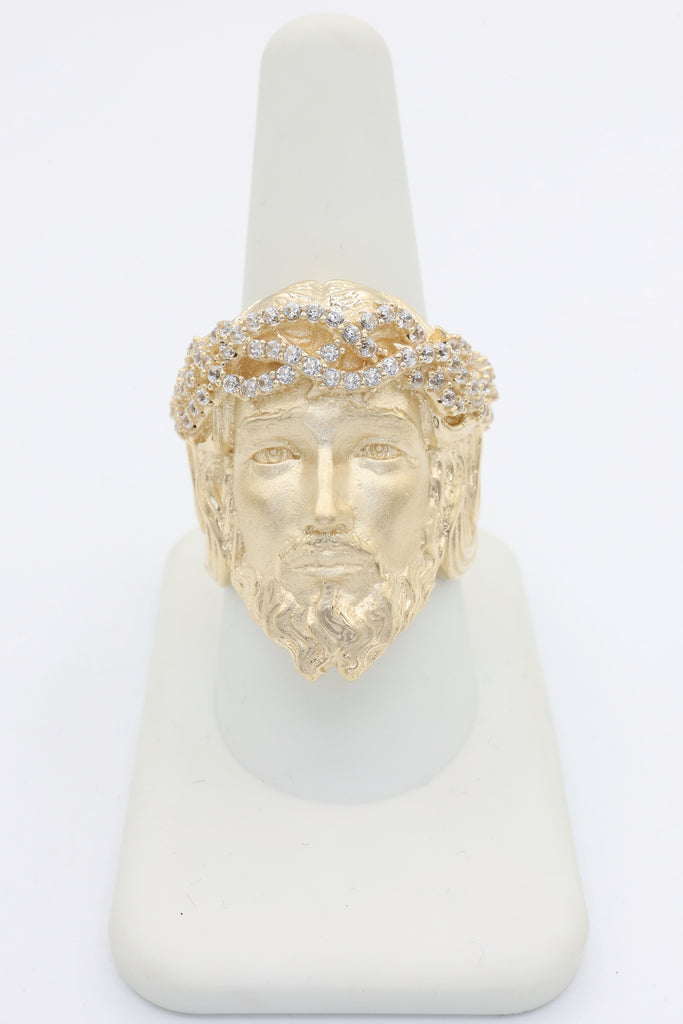 *NEW* 14k Cz Jesus Face Men's Ring (L) JTJ™ - Javierthejeweler