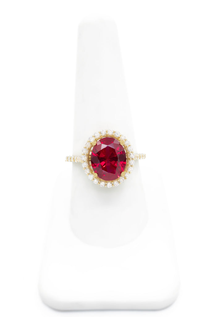 *NEW* 14k CZ Ring  Red Stone -JTJ™ - Javierthejeweler