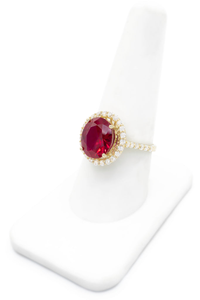*NEW* 14k CZ Ring  Red Stone -JTJ™ - Javierthejeweler