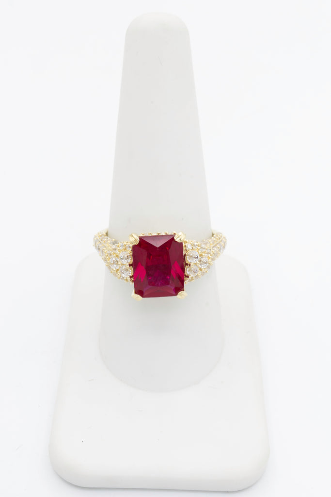 *NEW* 14k CZ Ring  Red Stone (S) -JTJ™ - Javierthejeweler