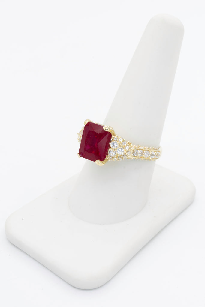 *NEW* 14k CZ Ring  Red Stone (S) -JTJ™ - Javierthejeweler