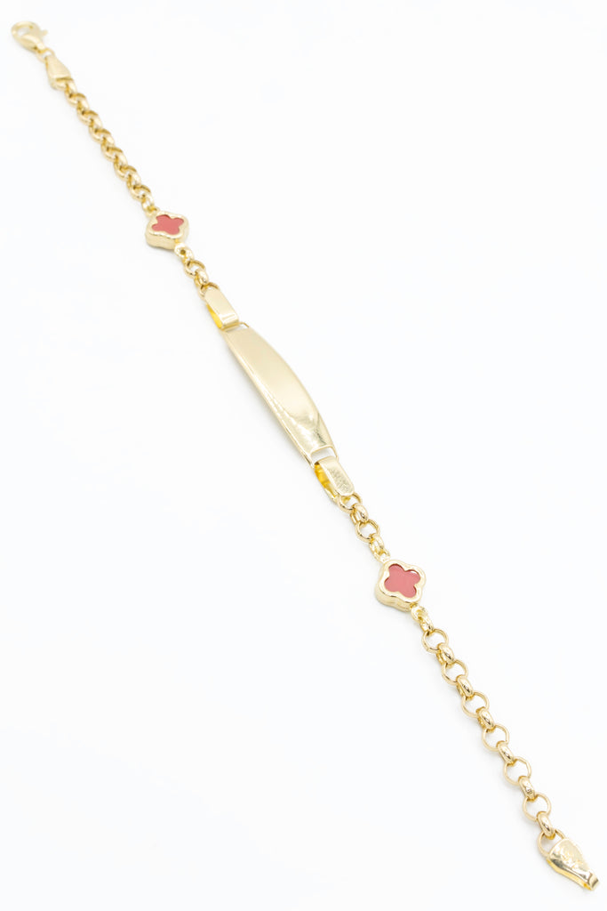 *NEW* 14K Red Clover Baby Bracelet  👶🏼 For Engraving (6" Inches) 👦🏼 👧 JTJ™ - Javierthejeweler