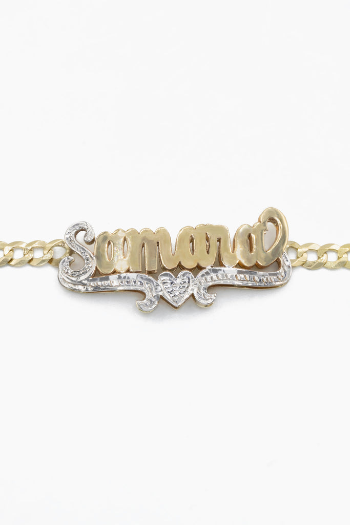 *NEW* 14K Custom Double Plate Name 🤍 Bracelet for Women JTJ™ - Javierthejeweler